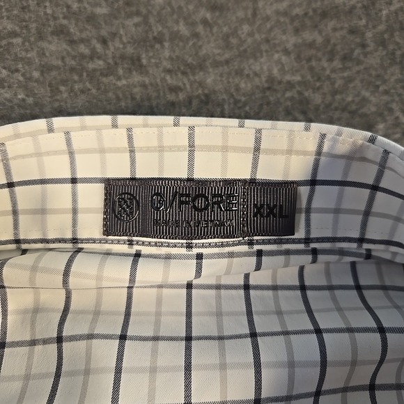 G/Fore Performance Shirt Men's 2XL White Long Sleeve Button Up Stretch Golf - Picture 8 of 9